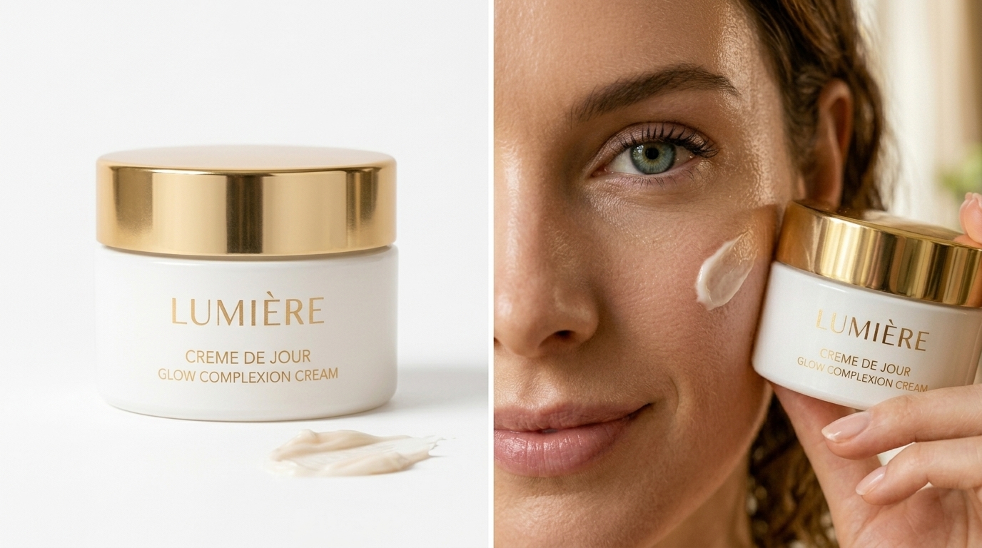 AI skincare product shot