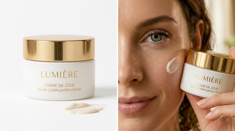 AI skincare product shot